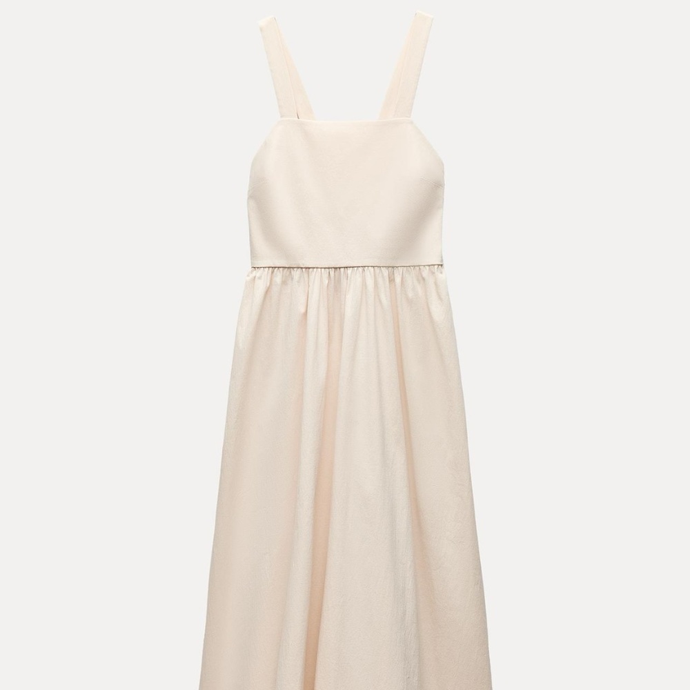 Zara beige midi dress